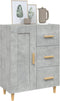 vidaXL - Dressoir - 69,5x34x90 - cm - bewerkt - hout - betongrijs