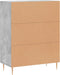 vidaXL - Dressoir - 69,5x34x90 - cm - bewerkt - hout - betongrijs