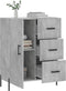 vidaXL - Dressoir - 69,5x34x90 - cm - bewerkt - hout - betongrijs