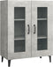 vidaXL - Dressoir - 69,5x34x90 - cm - bewerkt - hout - betongrijs