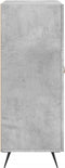 vidaXL - Dressoir - 69,5x34x90 - cm - bewerkt - hout - betongrijs