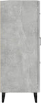 vidaXL - Dressoir - 69,5x34x90 - cm - bewerkt - hout - betongrijs