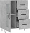 vidaXL - Dressoir - 69,5x34x90 - cm - bewerkt - hout - betongrijs