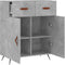 vidaXL - Dressoir - 69,5x34x90 - cm - bewerkt - hout - betongrijs