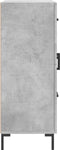 vidaXL - Dressoir - 69,5x34x90 - cm - bewerkt - hout - betongrijs