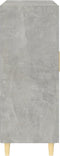 vidaXL - Dressoir - 69,5x34x90 - cm - bewerkt - hout - betongrijs