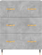 vidaXL - Dressoir - 69,5x34x90 - cm - bewerkt - hout - betongrijs
