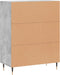 vidaXL - Dressoir - 69,5x34x90 - cm - bewerkt - hout - betongrijs