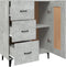 vidaXL - Dressoir - 69,5x34x90 - cm - bewerkt - hout - betongrijs