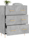 vidaXL - Dressoir - 69,5x34x90 - cm - bewerkt - hout - betongrijs