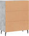 vidaXL - Dressoir - 69,5x34x90 - cm - bewerkt - hout - betongrijs