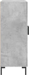vidaXL - Dressoir - 69,5x34x90 - cm - bewerkt - hout - betongrijs