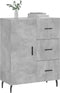 vidaXL - Dressoir - 69,5x34x90 - cm - bewerkt - hout - betongrijs
