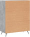 vidaXL - Dressoir - 69,5x34x90 - cm - bewerkt - hout - betongrijs
