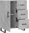 vidaXL - Dressoir - 69,5x34x90 - cm - bewerkt - hout - betongrijs