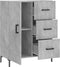 vidaXL - Dressoir - 69,5x34x90 - cm - bewerkt - hout - betongrijs