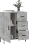 vidaXL - Dressoir - 69,5x34x90 - cm - bewerkt - hout - betongrijs
