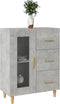 vidaXL - Dressoir - 69,5x34x90 - cm - bewerkt - hout - betongrijs