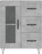 vidaXL - Dressoir - 69,5x34x90 - cm - bewerkt - hout - betongrijs