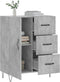 vidaXL - Dressoir - 69,5x34x90 - cm - bewerkt - hout - betongrijs