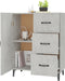 vidaXL - Dressoir - 69,5x34x90 - cm - bewerkt - hout - betongrijs