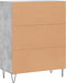 vidaXL - Dressoir - 69,5x34x90 - cm - bewerkt - hout - betongrijs