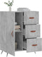 vidaXL - Dressoir - 69,5x34x90 - cm - bewerkt - hout - betongrijs