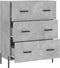 vidaXL - Dressoir - 69,5x34x90 - cm - bewerkt - hout - betongrijs