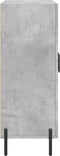 vidaXL - Dressoir - 69,5x34x90 - cm - bewerkt - hout - betongrijs
