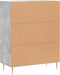 vidaXL - Dressoir - 69,5x34x90 - cm - bewerkt - hout - betongrijs