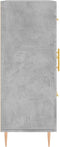 vidaXL - Dressoir - 69,5x34x90 - cm - bewerkt - hout - betongrijs