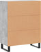 vidaXL - Dressoir - 69,5x34x90 - cm - bewerkt - hout - betongrijs
