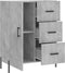 vidaXL - Dressoir - 69,5x34x90 - cm - bewerkt - hout - betongrijs
