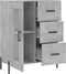 vidaXL - Dressoir - 69,5x34x90 - cm - bewerkt - hout - betongrijs