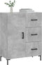 vidaXL - Dressoir - 69,5x34x90 - cm - bewerkt - hout - betongrijs