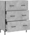 vidaXL - Dressoir - 69,5x34x90 - cm - bewerkt - hout - betongrijs