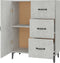 vidaXL - Dressoir - 69,5x34x90 - cm - bewerkt - hout - betongrijs