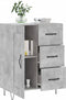 vidaXL - Dressoir - 69,5x34x90 - cm - bewerkt - hout - betongrijs