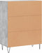 vidaXL - Dressoir - 69,5x34x90 - cm - bewerkt - hout - betongrijs