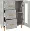 vidaXL - Dressoir - 69,5x34x90 - cm - bewerkt - hout - betongrijs