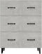 vidaXL - Dressoir - 69,5x34x90 - cm - bewerkt - hout - betongrijs