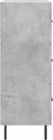 vidaXL - Dressoir - 69,5x34x90 - cm - bewerkt - hout - betongrijs