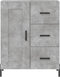 vidaXL - Dressoir - 69,5x34x90 - cm - bewerkt - hout - betongrijs