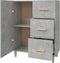 vidaXL - Dressoir - 69,5x34x90 - cm - bewerkt - hout - betongrijs