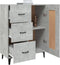vidaXL - Dressoir - 69,5x34x90 - cm - bewerkt - hout - betongrijs
