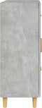 vidaXL - Dressoir - 69,5x34x90 - cm - bewerkt - hout - betongrijs