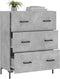 vidaXL - Dressoir - 69,5x34x90 - cm - bewerkt - hout - betongrijs