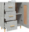 vidaXL - Dressoir - 69,5x34x90 - cm - bewerkt - hout - betongrijs