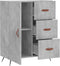 vidaXL - Dressoir - 69,5x34x90 - cm - bewerkt - hout - betongrijs