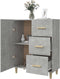 vidaXL - Dressoir - 69,5x34x90 - cm - bewerkt - hout - betongrijs